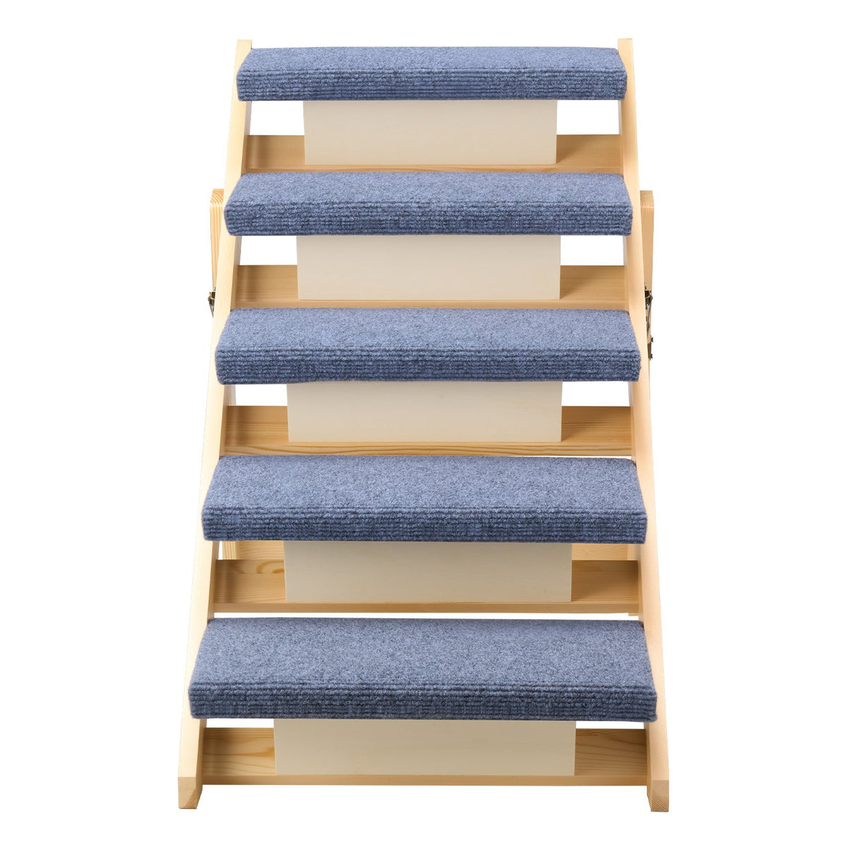 Vevor Wood 5-Step Dog Stairs For Beds, Sofa & Cars, 150lbs Load Capacity
