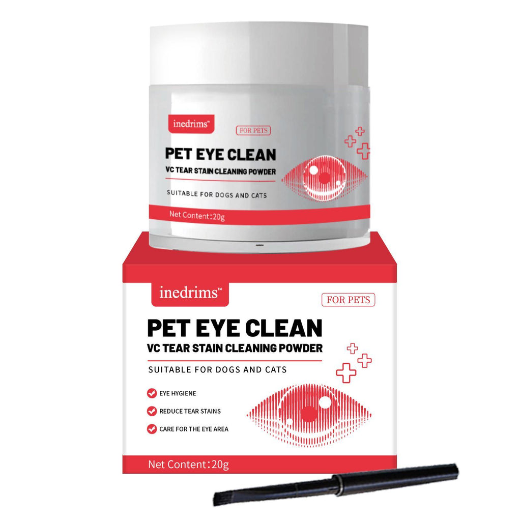 Pet eye cleaning powder with packaging