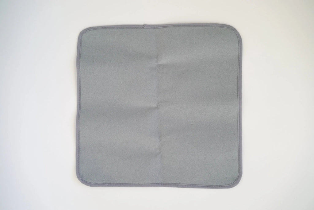 Gray rectangular mat