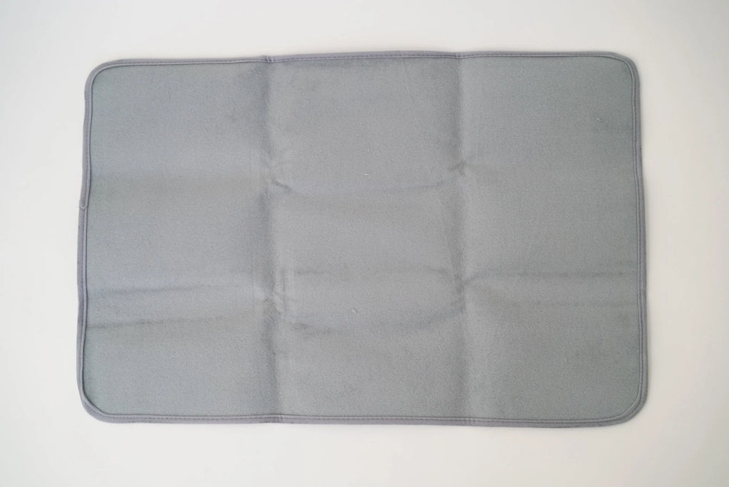 Gray rectangular mat