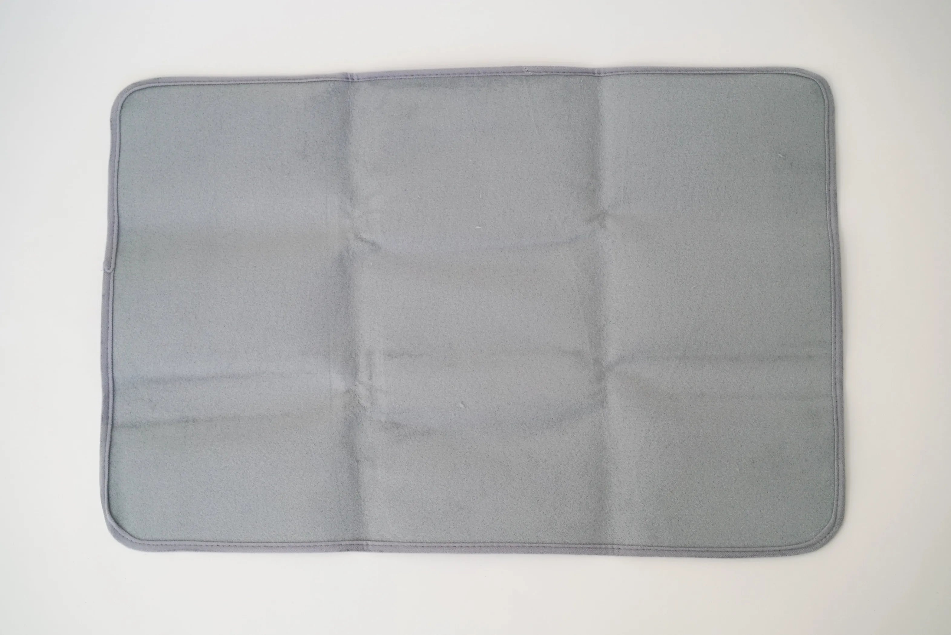 Gray rectangular mat