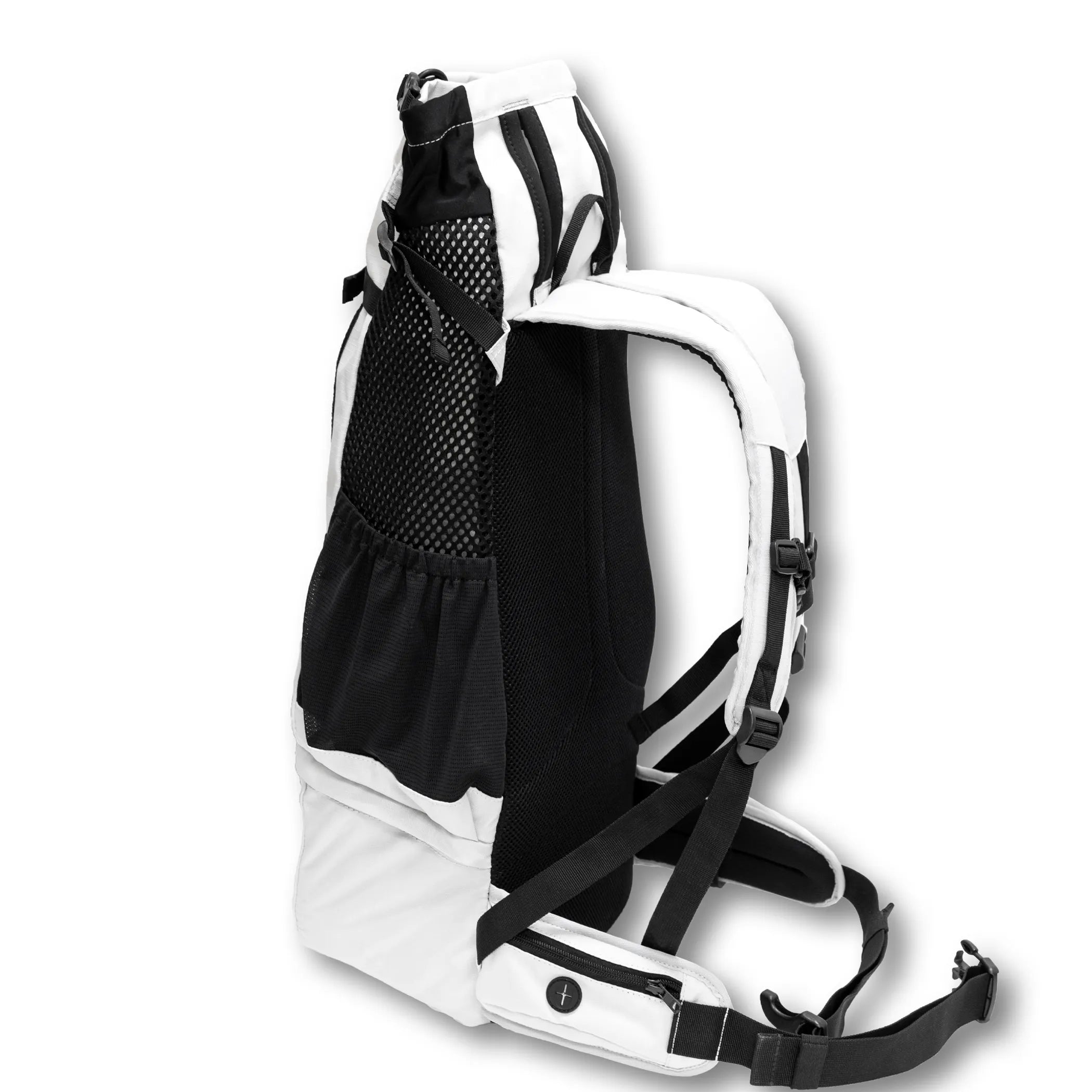 Black and white pet backpack