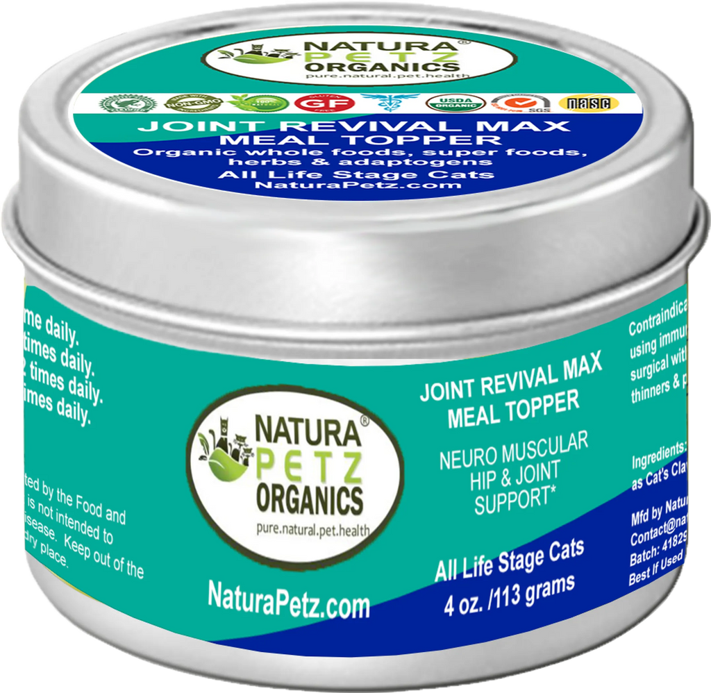 Natura Petz Organics Joint Revival Max Meal Topper for cats container