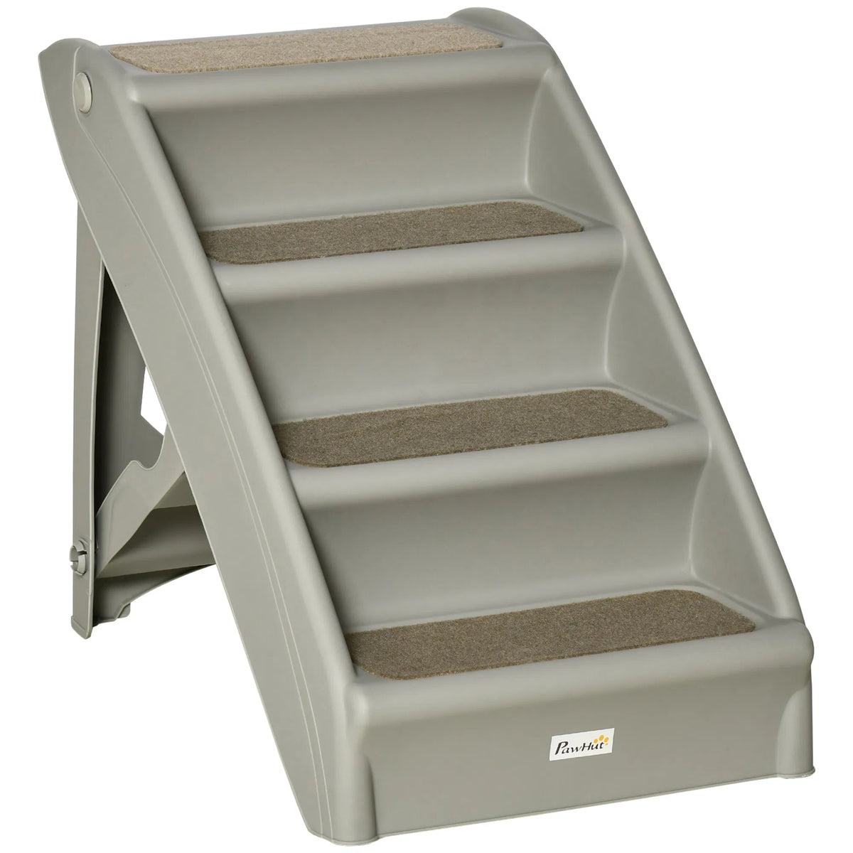 PawHut 4-Level Foldable Pet Stairs with Nonslip Soft Mats - Dogs Up to 22 lbs - 3 colors