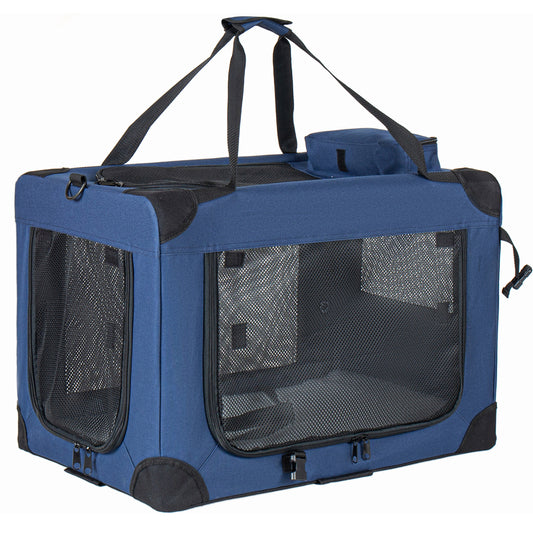 Collapsible Travel Dog Crate. Mesh Windows, Indoor Outdoor Use. 32, 36, & 40 inch.