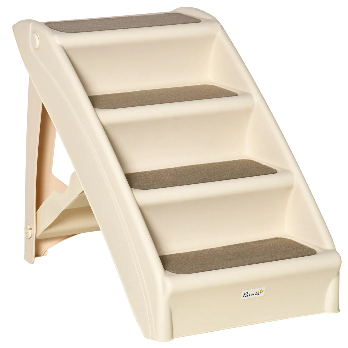 PawHut 4-Level Foldable Pet Stairs with Nonslip Soft Mats - Dogs Up to 22 lbs - 3 colors