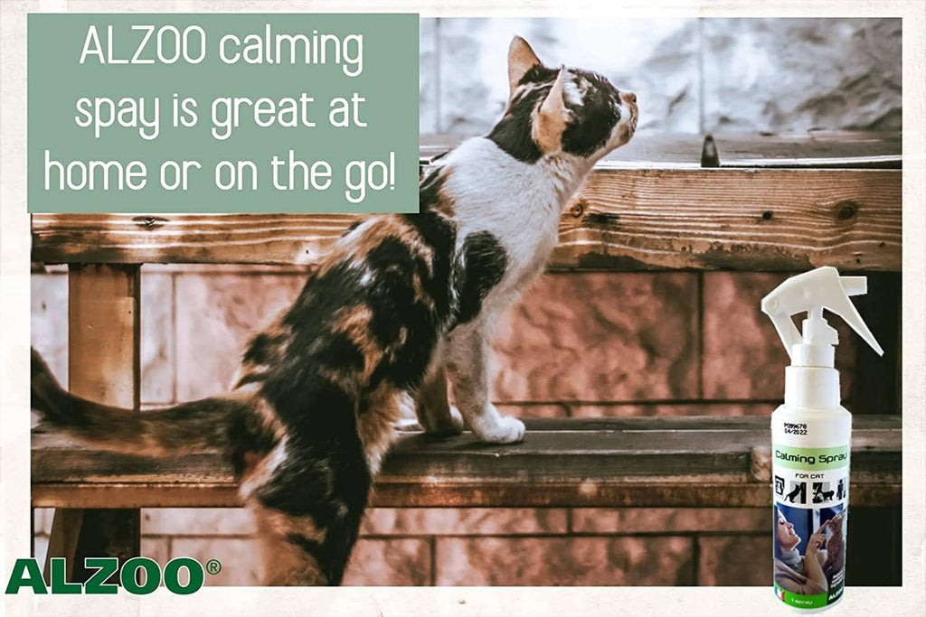 ALZOO Plant-Based Calming Spray for Cats - 3.4oz