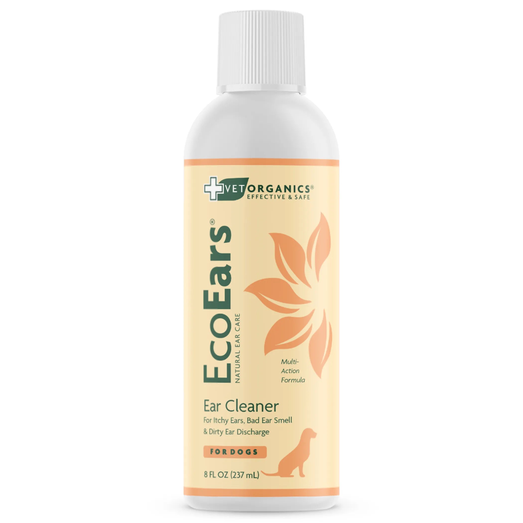 Front of Bottle of EcoEars ear cleaner for dogs