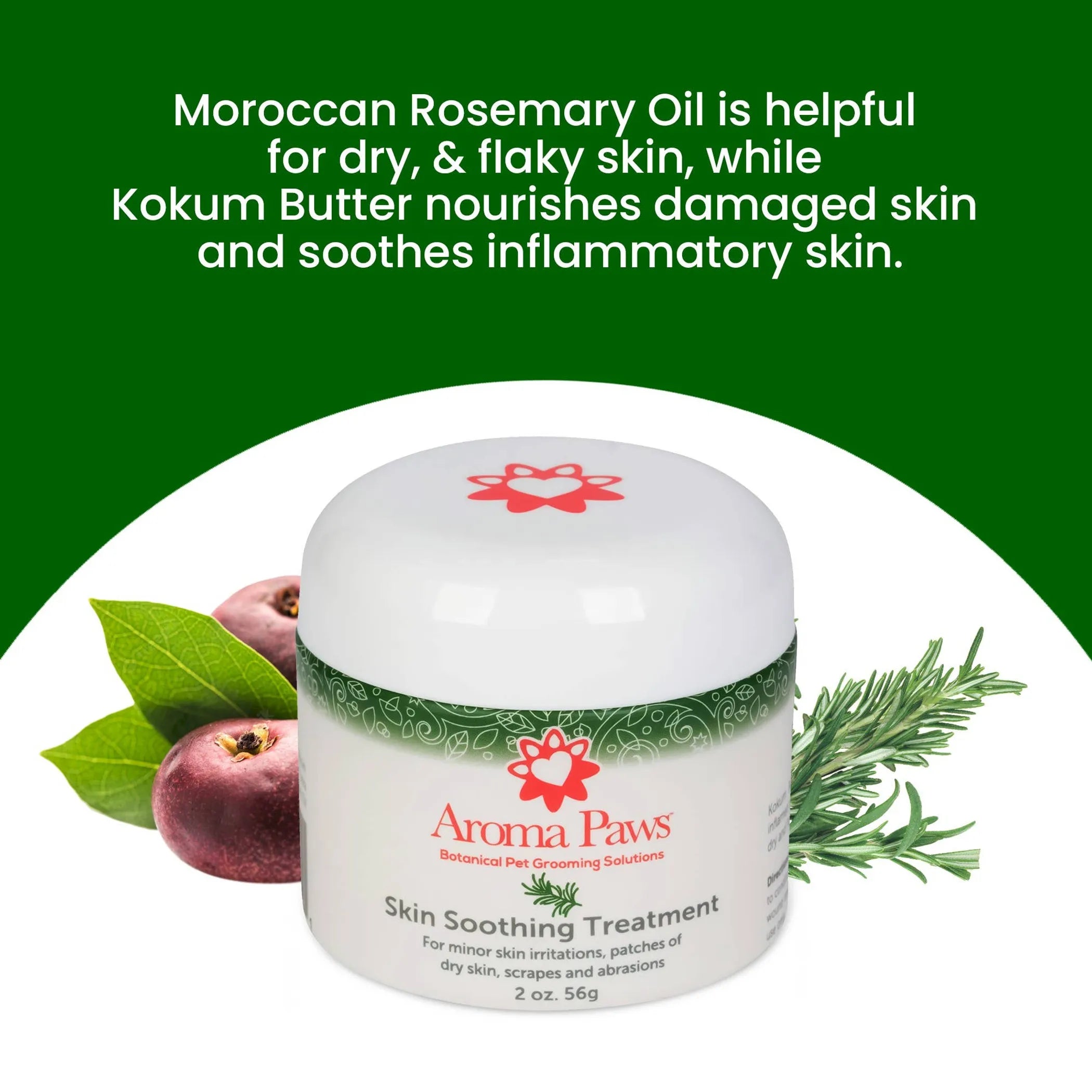 Aroma Paws skin soothing treatment jar with Moroccan Rosemary Oil and Kokum Butter