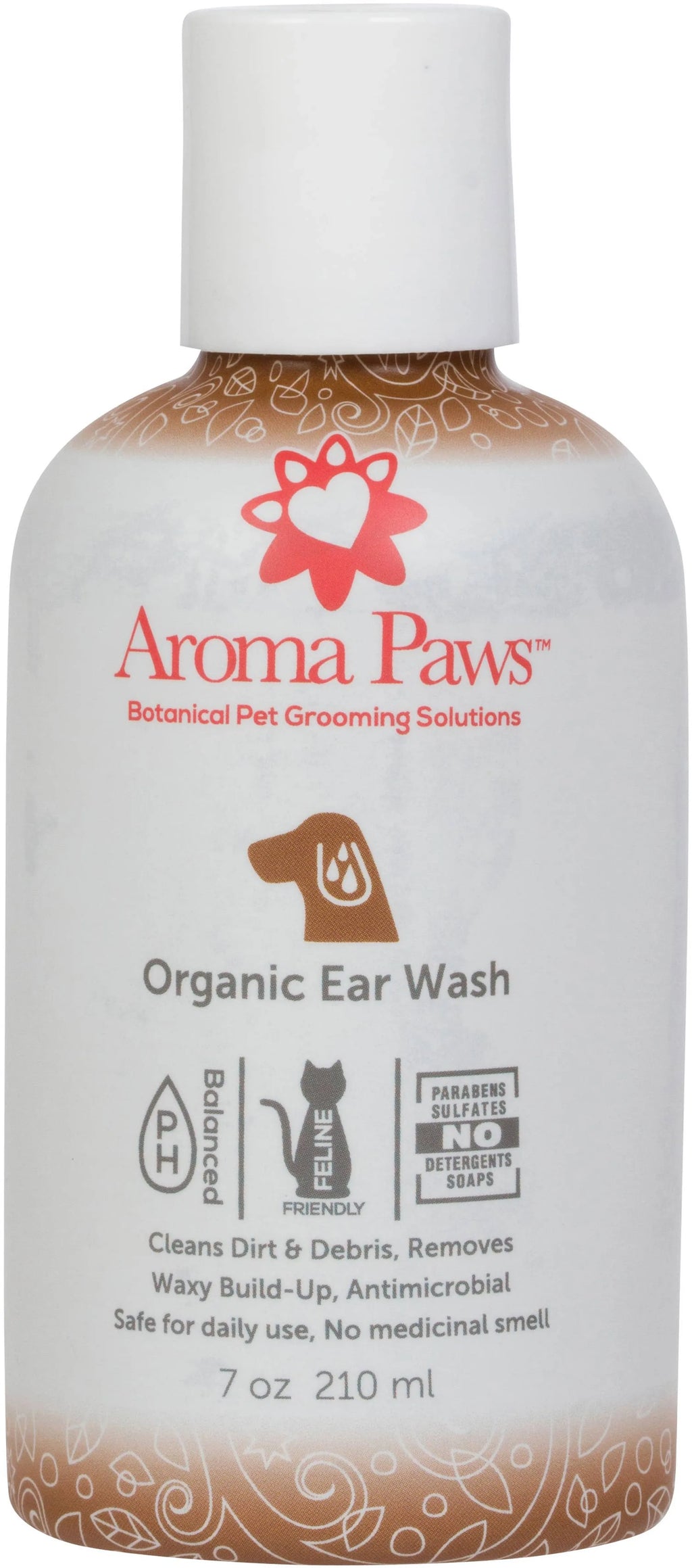 AromaPaws Organic Ear Wash for Dogs & Cats - 7oz
