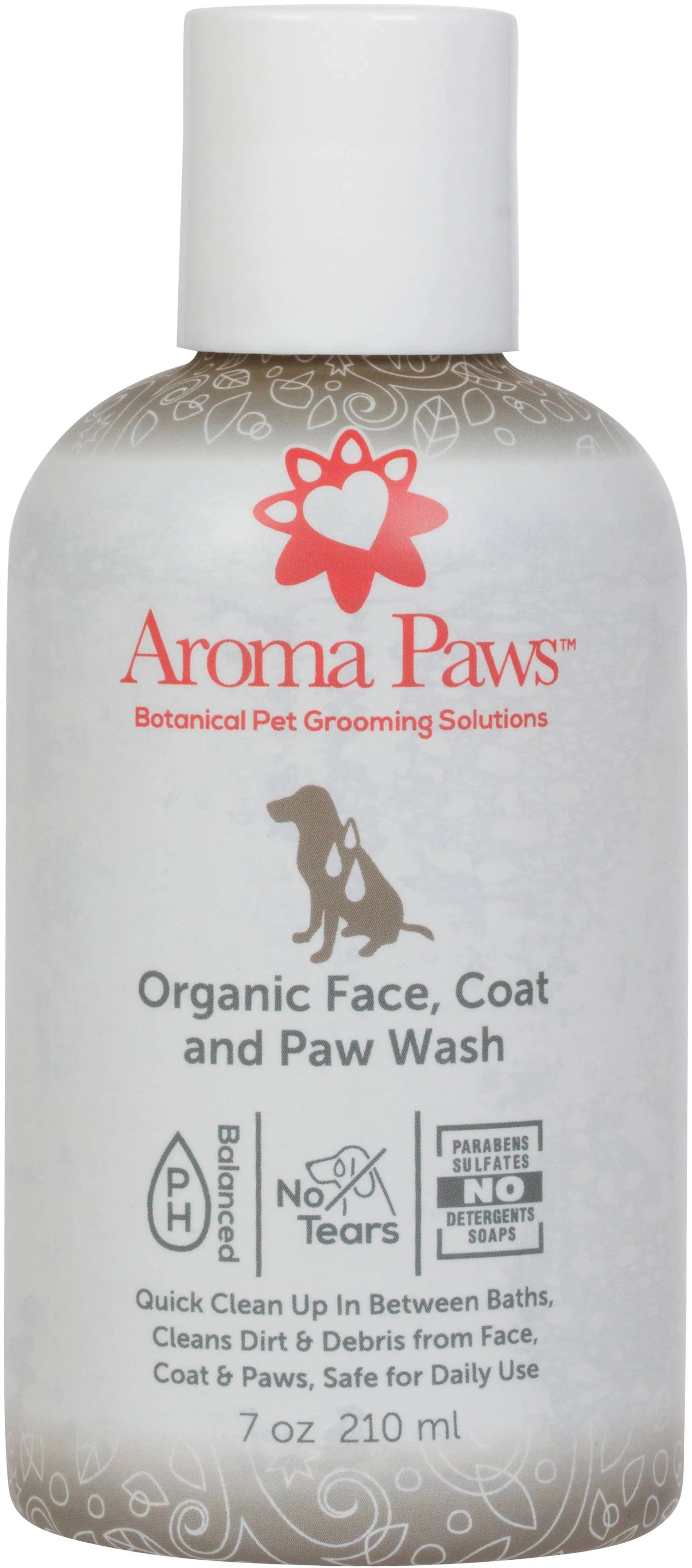 Aroma Paws organic Face, Coat, and Paw Wash 7 oz. bottle