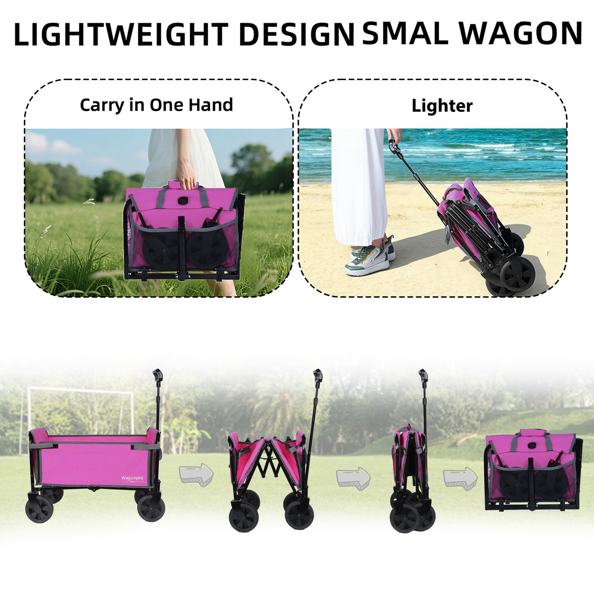 WAGONPRO All-In-One Folding Pet Wagon - 360lb capacity - 4 colors