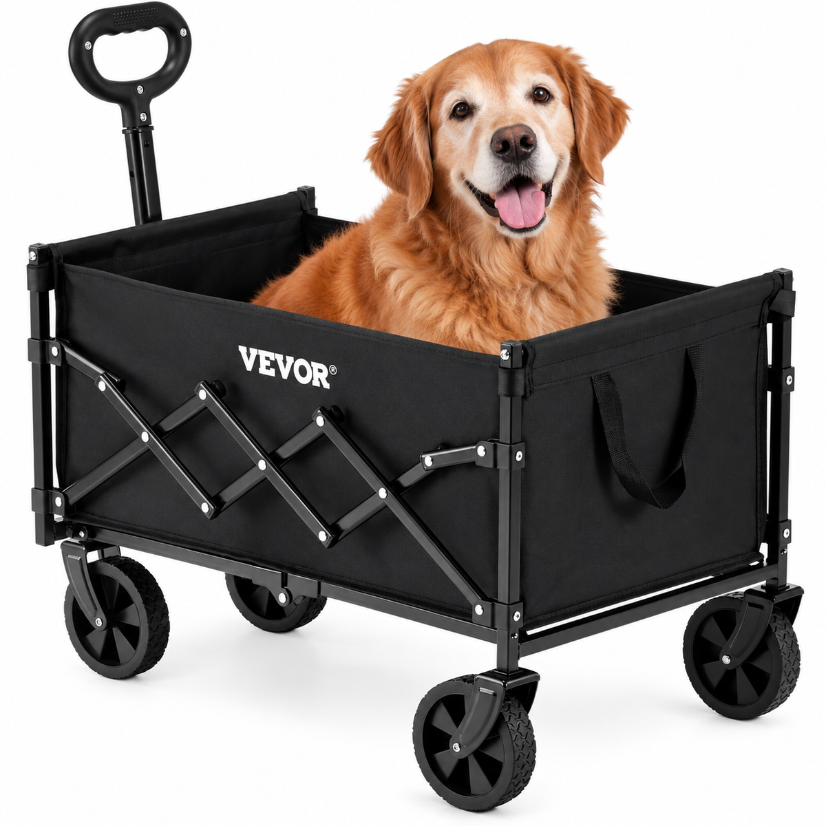 VEVOR Heavy Duty Collapsible Wagon Cart,  All-Terrain Wheels - 225LB Capacity