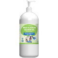 Front of a large white plastic pump bottle of Pet Wellness Wild Alaskan Salmon Oil for dogs