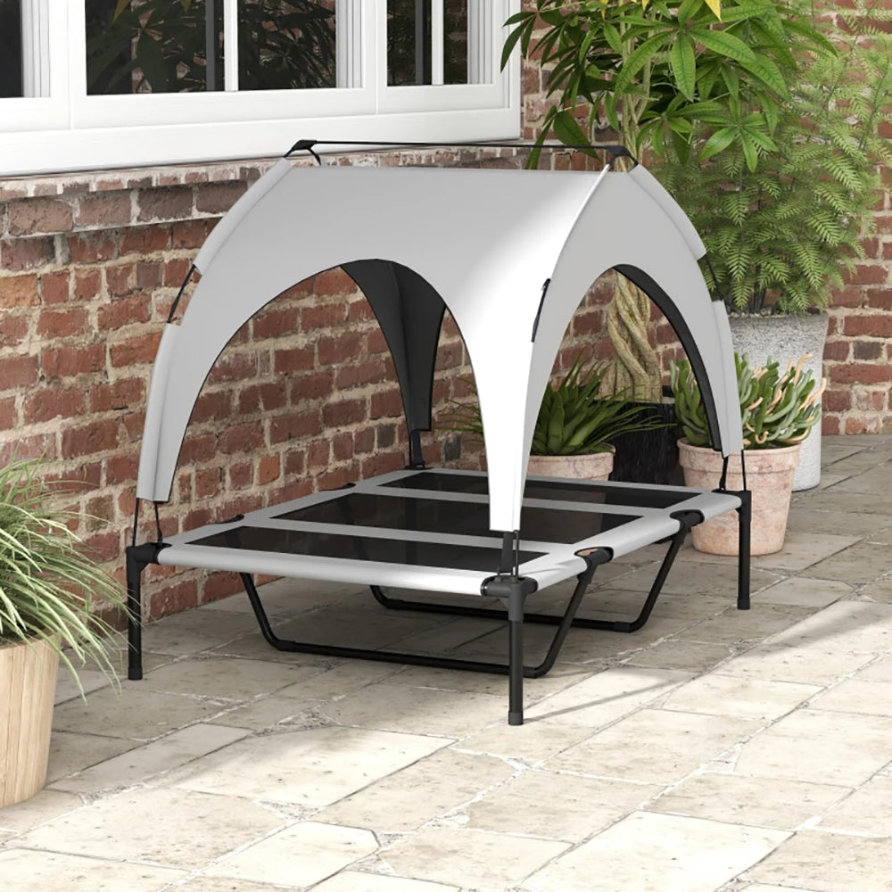 Raised Dog Bed with Canopy Left