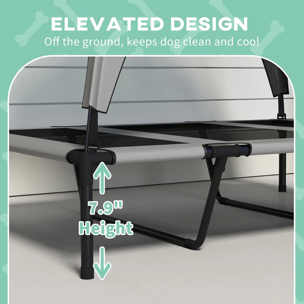 Raised Dog Bed with Canopy - height 7.9"