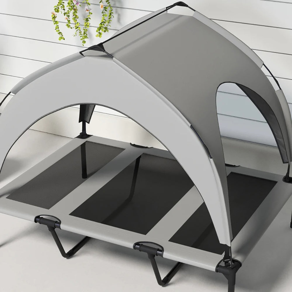 Raised Pet Bed with Canopy - Right