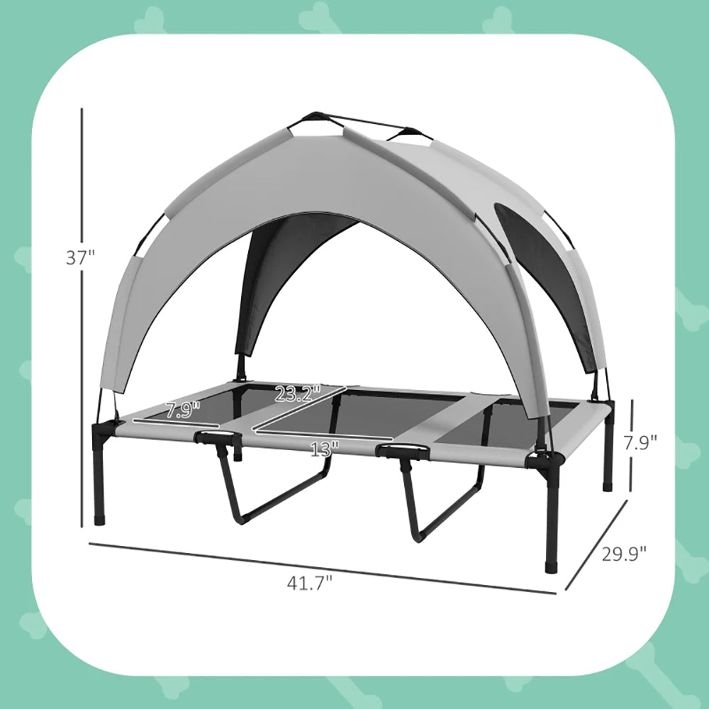 Raised Pet Bed with Canopy, measurements