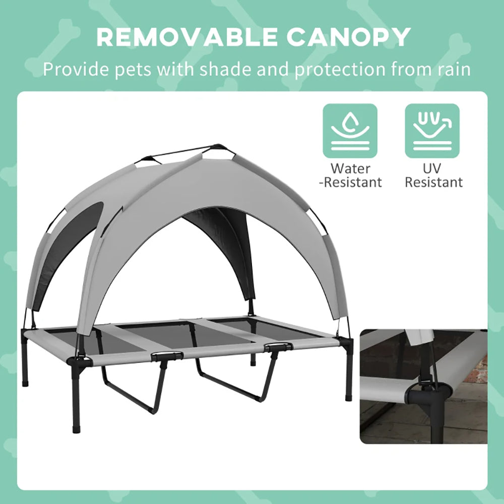 Raised Pet Bed with Removable Canopy
