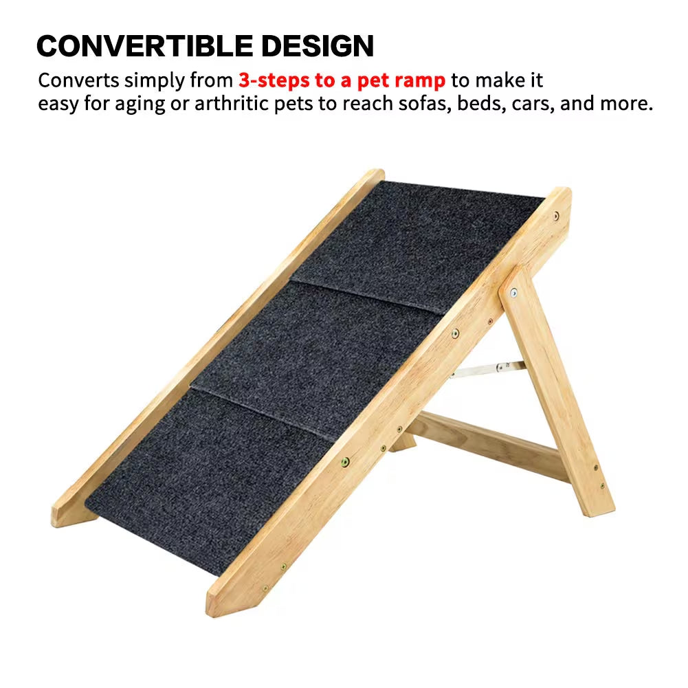 Pet ramp with convertible design